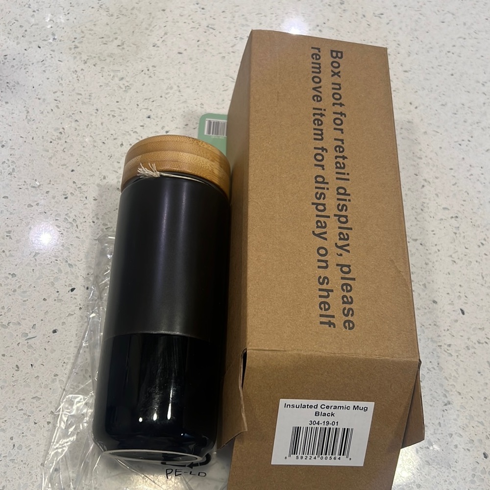 BRAND NEW Soma 12oz Insulated Ceramic Mug (black) - Picture 3 of 4
